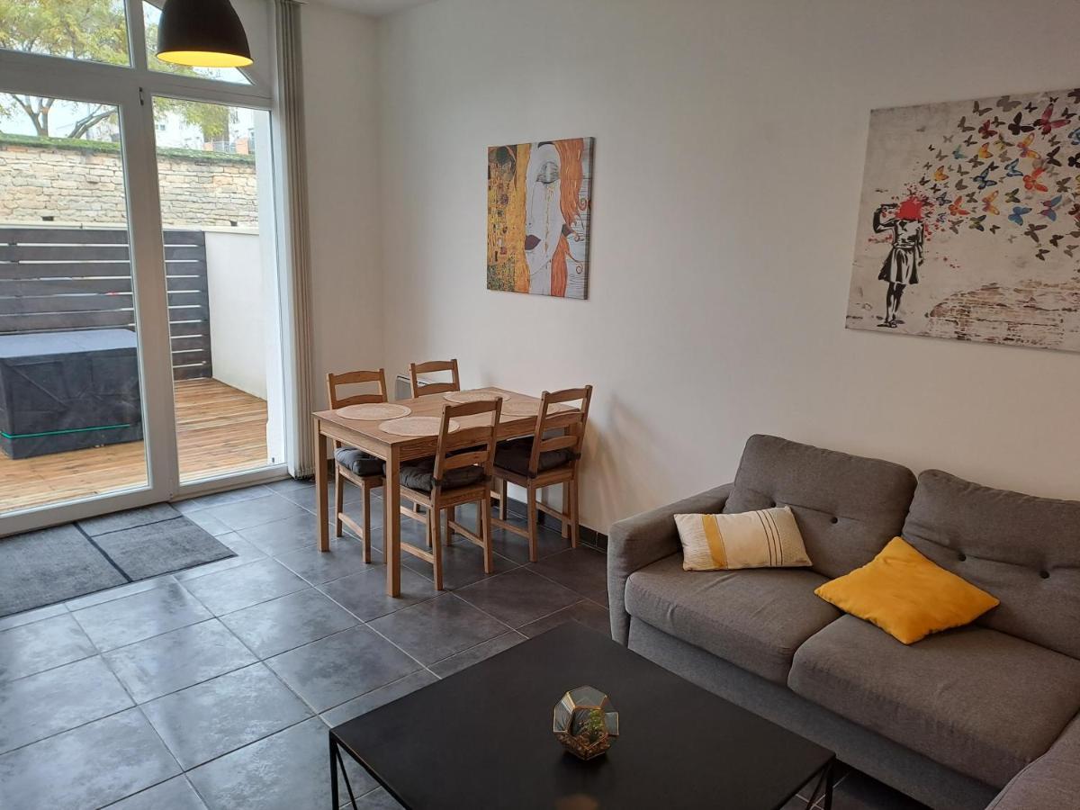 Bel Appartement Grande Terrasse Avec Parking A Dijon Buitenkant foto